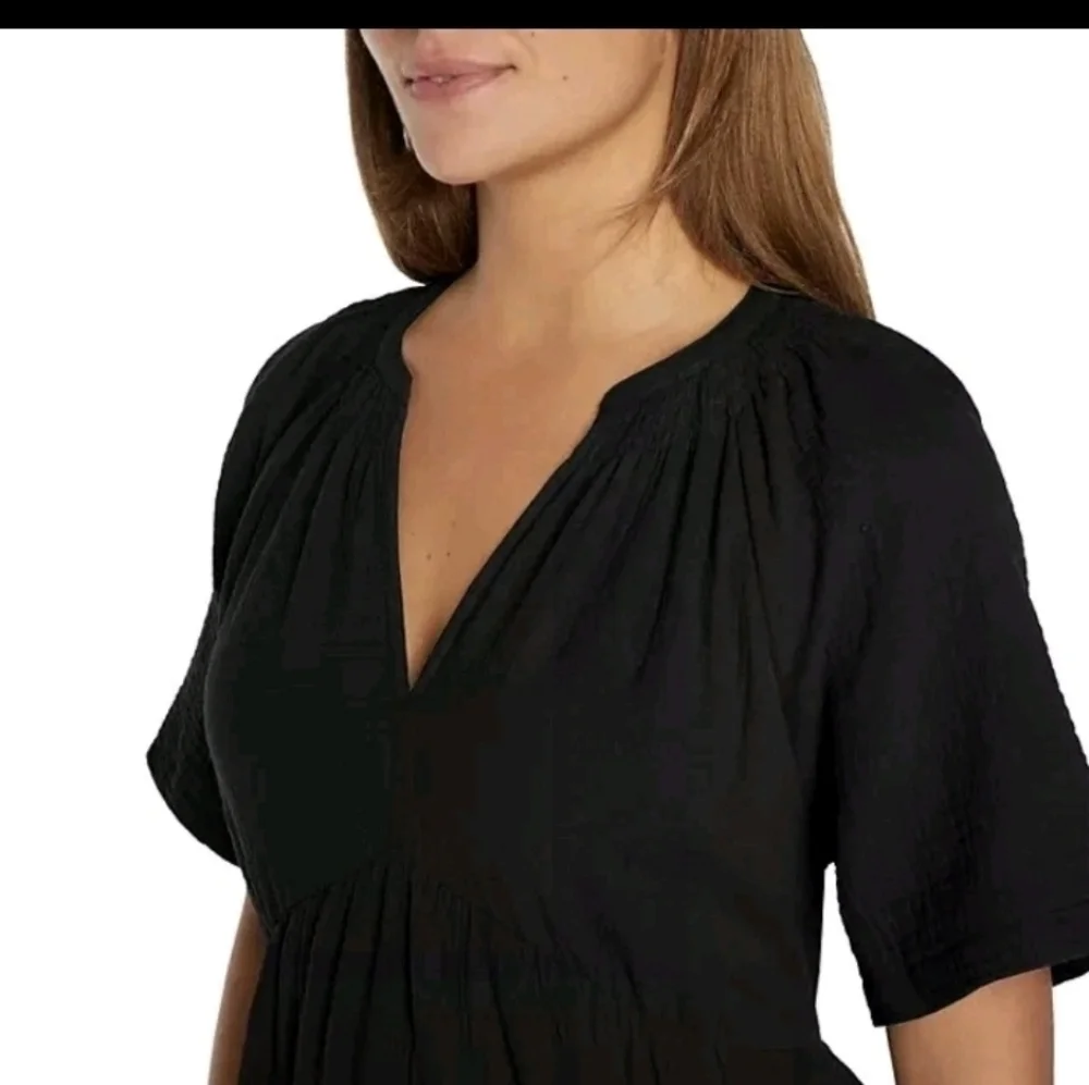 Gap Women's Gauze Tiered Dress Black